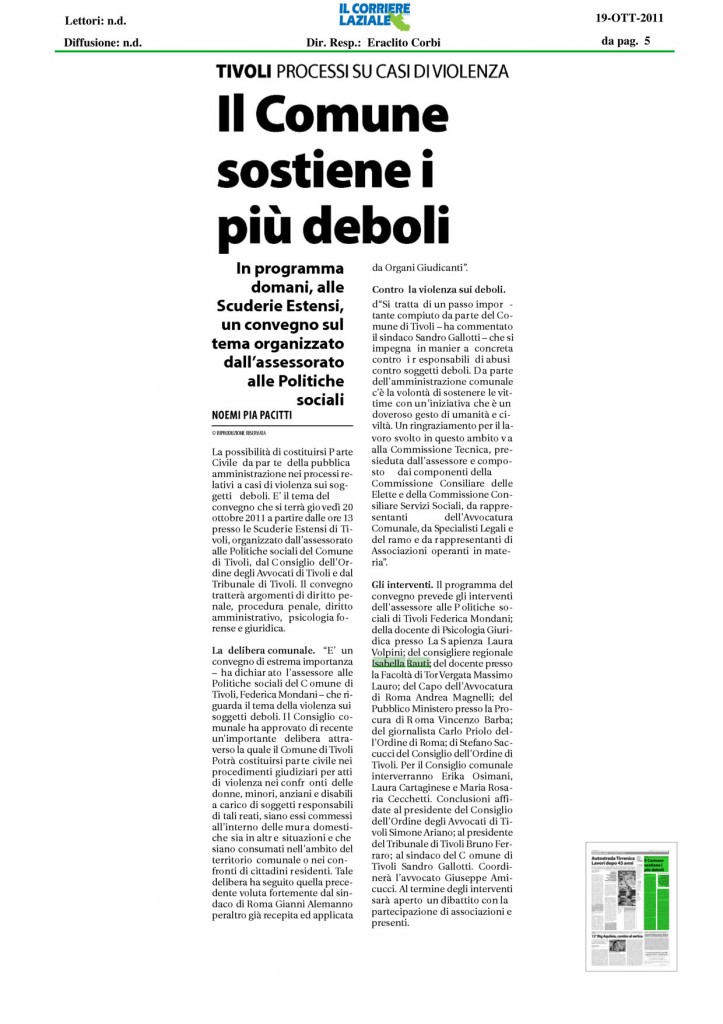 Forma Di Violenza Esercitata Sugli Studenti Piu Deboli Corriere Laziale – Il Comune sostiene i più deboli | Isabella Rauti