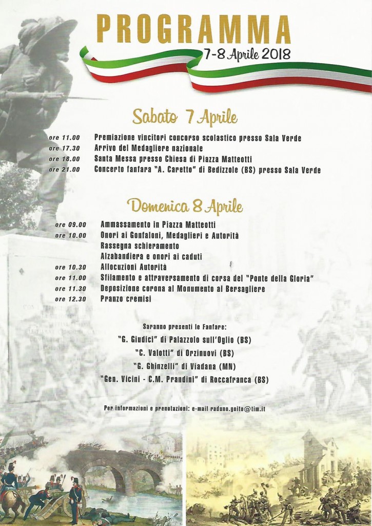 170° Anniversario della Battaglia sul Ponte della Gloria e del